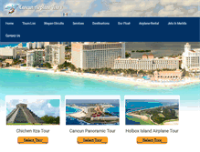 Tablet Screenshot of cancunairplanetours.com